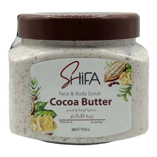 Shifa Face and Body Scrub with Cocoa Butter Extract - 500 ml